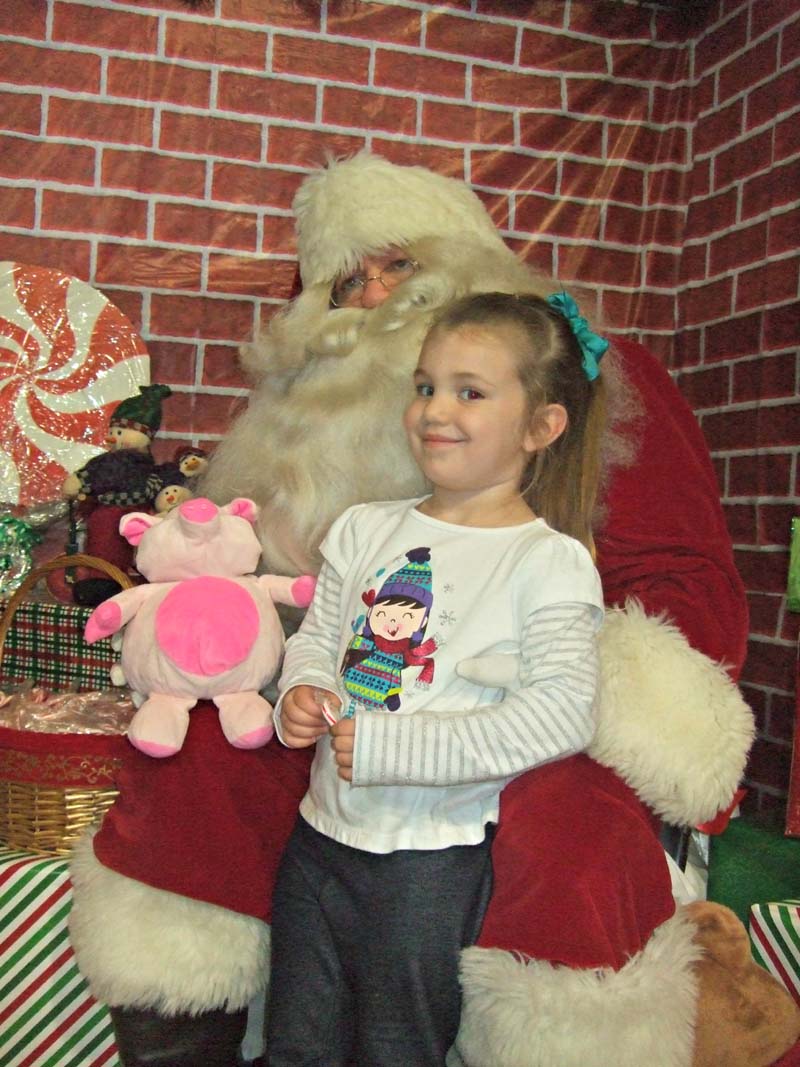photo of a Girl with Santa